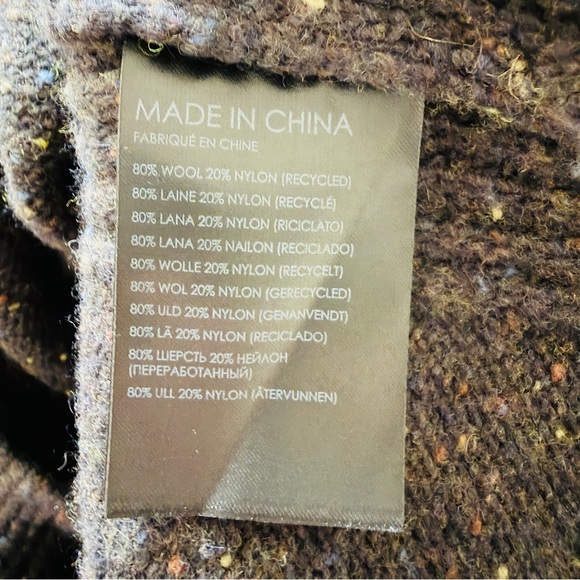 Club Monaco Donegal Turtleneck Sweater - Black Speckled Wool Blend - Picture 7 of 7